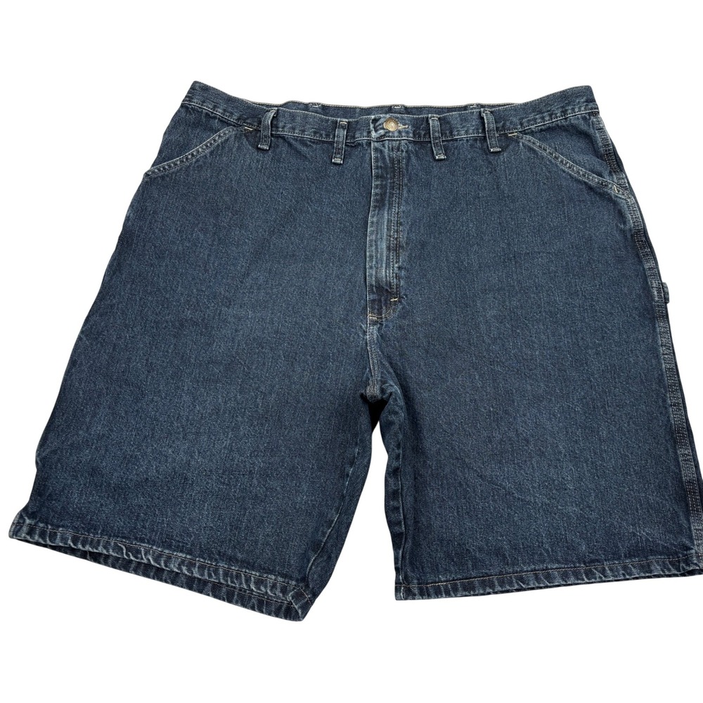 Wrangler Carpenter Shorts Mens 44 Dark Wash Denim Utility Jean‎ Shorts Workwear